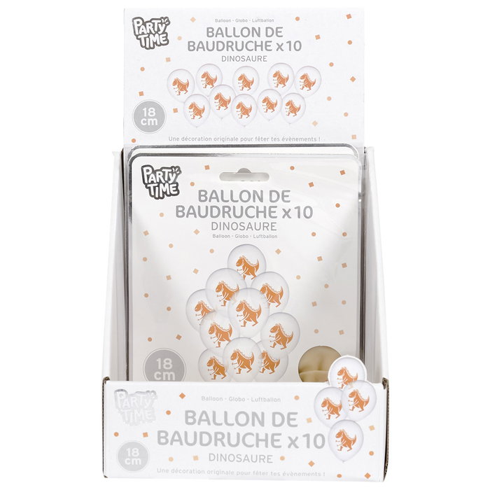 Party Time Lot de 10 ballons Dinosaure