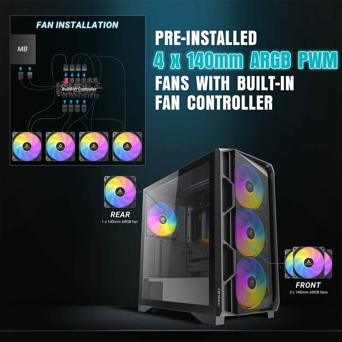 Boîtier ATX semi-tour Antec AX-1000 Noir