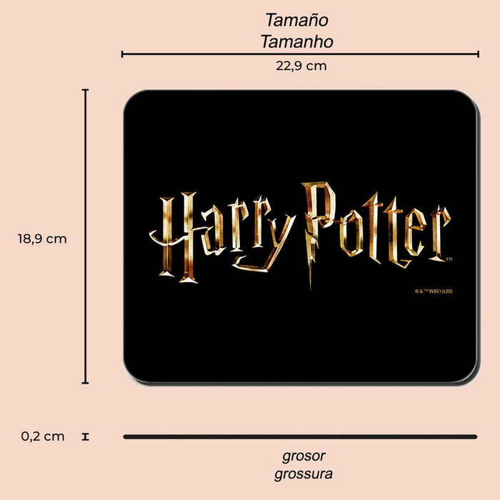 ERT GROUP Tapis de souris gaming Harry Potter, 22x18 cm, en caoutchouc mousse antidérapant avec bordure, ergonomique pour main et poignet