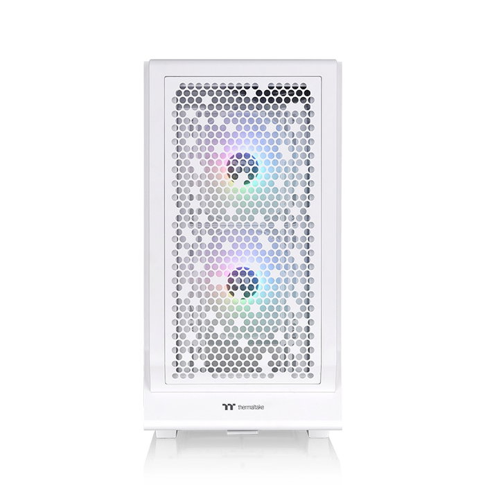 Thermaltake Ceres 330 TG ARGB Snow - Boîtier PC gaming tour Midi blanche, vitre trempée, refroidissement avancé, USB-C