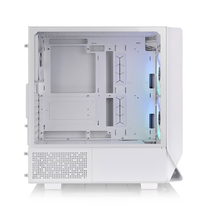 Thermaltake Ceres 330 TG ARGB Snow - Boîtier PC gaming tour Midi blanche, vitre trempée, refroidissement avancé, USB-C