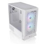 Thermaltake Ceres 330 TG ARGB Snow - Boîtier PC gaming tour Midi blanche, vitre trempée, refroidissement avancé, USB-C