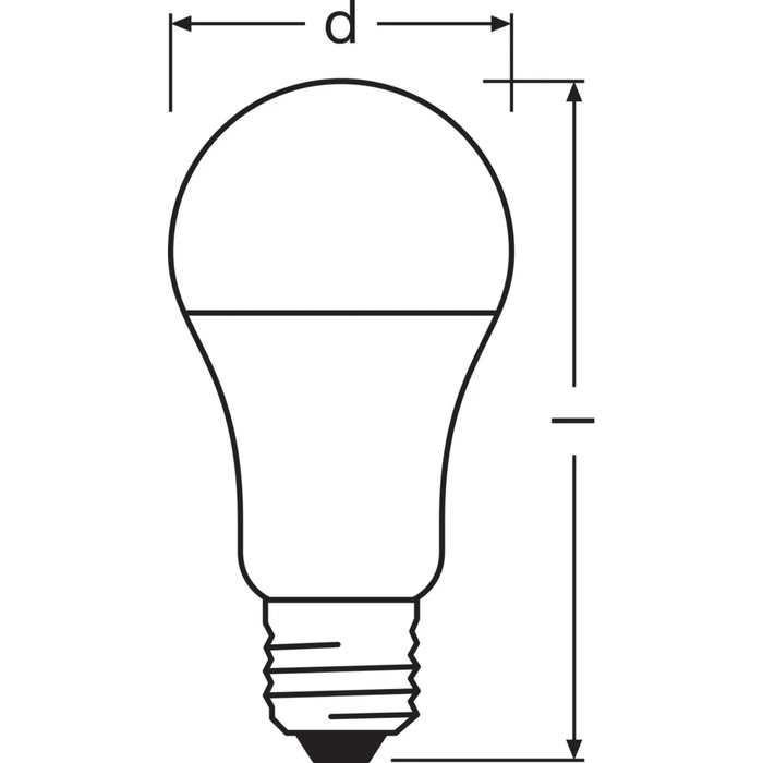 Ledvance/Osram Ampoule LED Classic E27 10W 1055 Lumen 2700K Blanc Chaud IP20, Non Dimmable