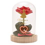 WIDDOP & CO Flor Campana Bella Princesas Disney Lamp de Table en Bois avec Néon