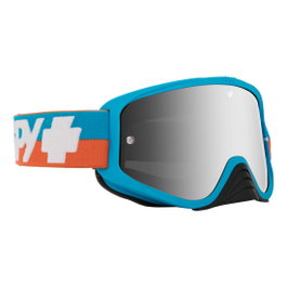 SPY Lunettes de moto Woot Race Bolt Blue HD Smoke avec Silver Spectra Mirror
