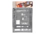 Arte Regal Set de 3 Pochettes de Voyage en Plastique Gris 34x2x28 cm (Set de 24)