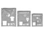 Arte Regal Set de 3 Pochettes de Voyage en Plastique Gris 34x2x28 cm (Set de 24)