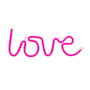 Forever Lampe Néon LED LOVE Rose – Décoration Lumineuse avec Alimentation USB ou Piles