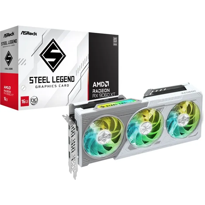 Asrock Radeon RX 9060 XT Steel Legend RGB 16GB GDDR6 Asrock Radeon RX 9060 XT Steel Legend RGB 16GB GDDR6