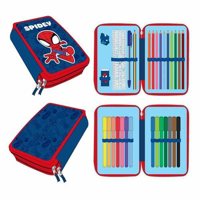 Pochette crayons Spidey Bleu foncé 12,5 x 19,5 x 4,5 cm Pochette crayons Spidey Bleu foncé 12,5 x 19,5 x 4,5 cm