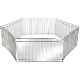 TRIXIE Enclos métal galvanisé intérieur pour petit animal - Ø90 x 25 cm - Extensible, 6 éléments