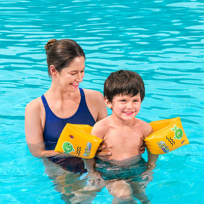 Bestway 32033 Manguitos Gonflables Sécurité Bébé 25x15 cm +3 à 6 Ans Plage et Piscine