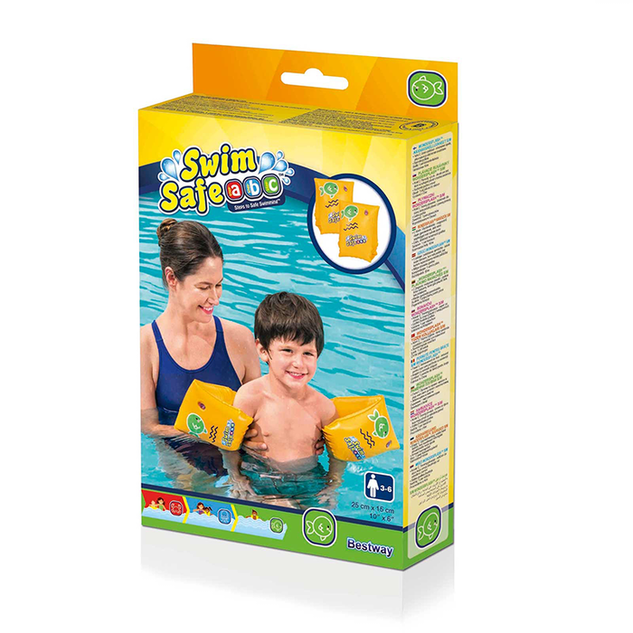 Bestway 32033 Manguitos Gonflables Sécurité Bébé 25x15 cm +3 à 6 Ans Plage et Piscine