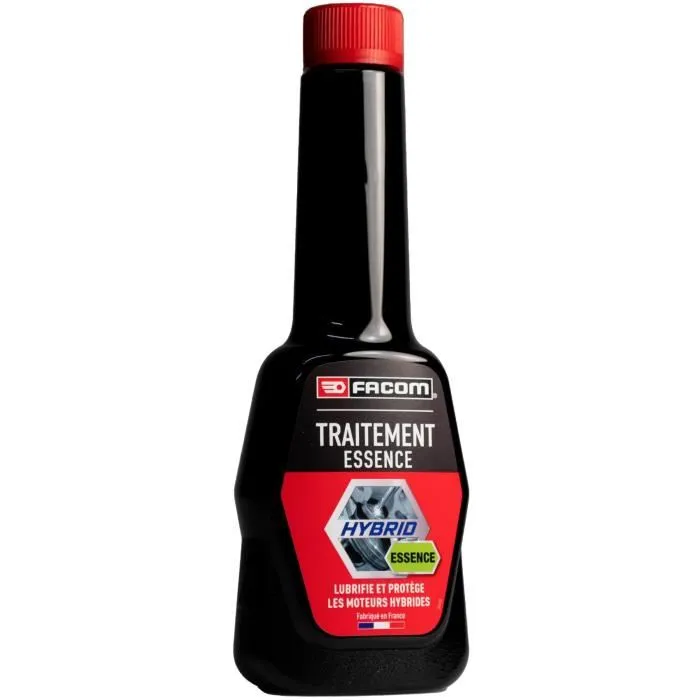 Facom Traitement Essence pour Véhicules Hybrides 300 ml - Nettoie & Protège Circuit d'Injection, Soupapes, Chambres de Combustion