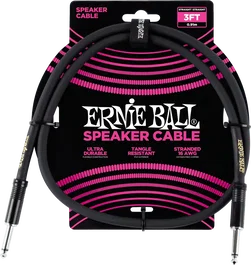 ERNIEBALL Câble haut-parleur jack-jack 0,91 m - Noir