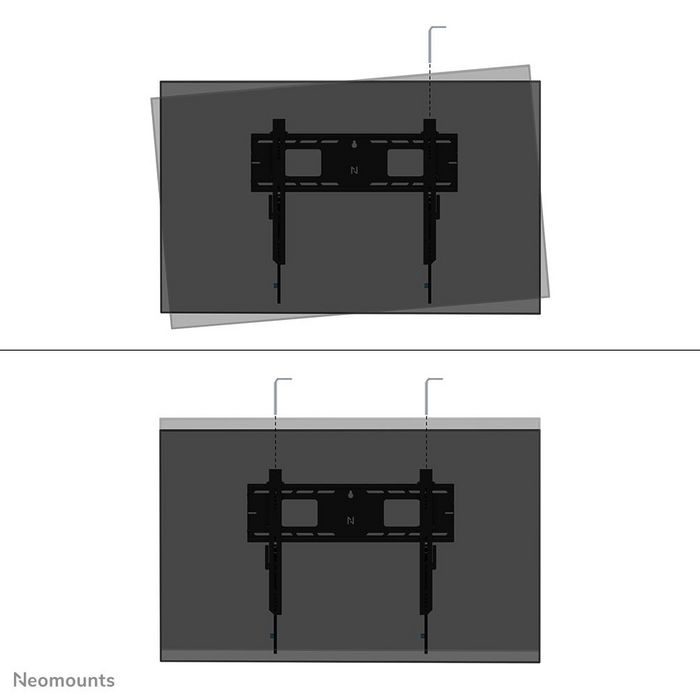 Neomounts WL30, Support Mural Fixe Robust pour Écran de 42 à 86 Pouces jusqu'à 125 kg, Compatible VESA, avec Gestion de Câbles, Noir