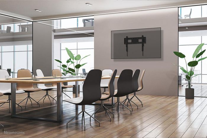 Neomounts WL30, Support Mural Fixe Robust pour Écran de 42 à 86 Pouces jusqu'à 125 kg, Compatible VESA, avec Gestion de Câbles, Noir