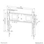Neomounts WL30, Support Mural Fixe Robust pour Écran de 42 à 86 Pouces jusqu'à 125 kg, Compatible VESA, avec Gestion de Câbles, Noir