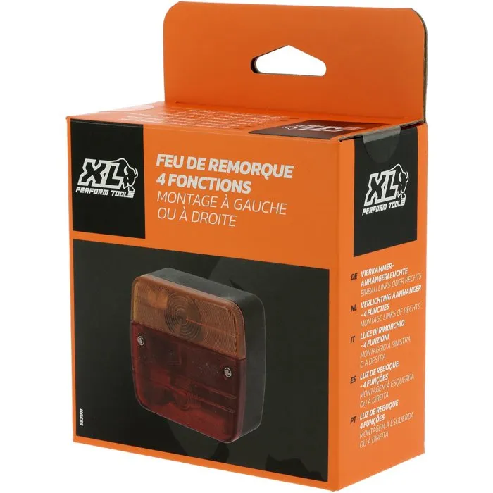 XLPT Feu de remorque 4 fonctions Rouge Universel pour tous types de remorques