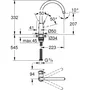 GROHE Mitigeur Monocommande pour Évier - Gris Métal - Hauteur 332 mm - Profondeur 223 mm