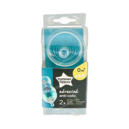 TOMMEE TIPPEE Tétine A-C B/Ancha Sili Redon Flu Vari +0 M 2, Tétines en silicone variables, 0 mois