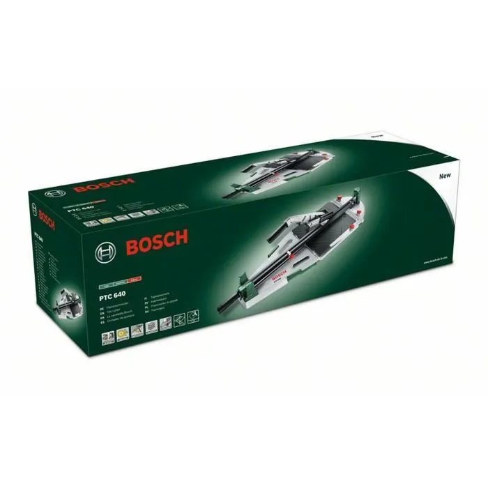 Bosch PTC 640 Carrelette manuelle professionnelle - Capacité de coupe 64 cm / 640 mm pour carreaux larges et découpes en série précises