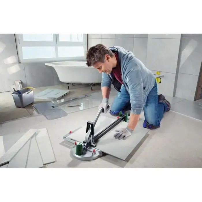 Bosch PTC 640 Carrelette manuelle professionnelle - Capacité de coupe 64 cm / 640 mm pour carreaux larges et découpes en série précises