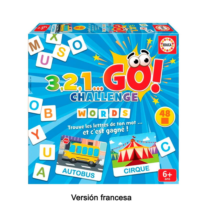 Educa - Jeu 3,2,1 Go Challenge - Défi de mots et d'agilité visuelle en français - Pour enfants dès 6 ans Educa - Jeu 3,2,1 Go Challenge - Défi de mots et d'agilité visuelle en français - Pour enfants dès 6 ans