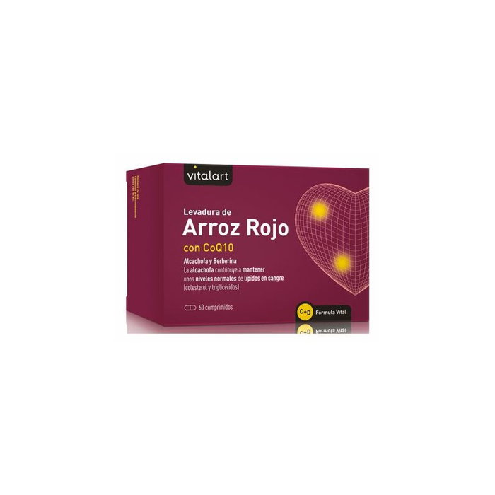 Vitalart Levadura de Arroz Rojo con CoQ10 60 comprimés