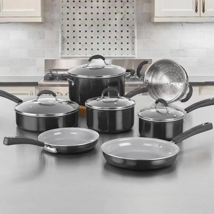 Cuisinart Batterie de cuisine Ceramica XT 11 pièces - Noir