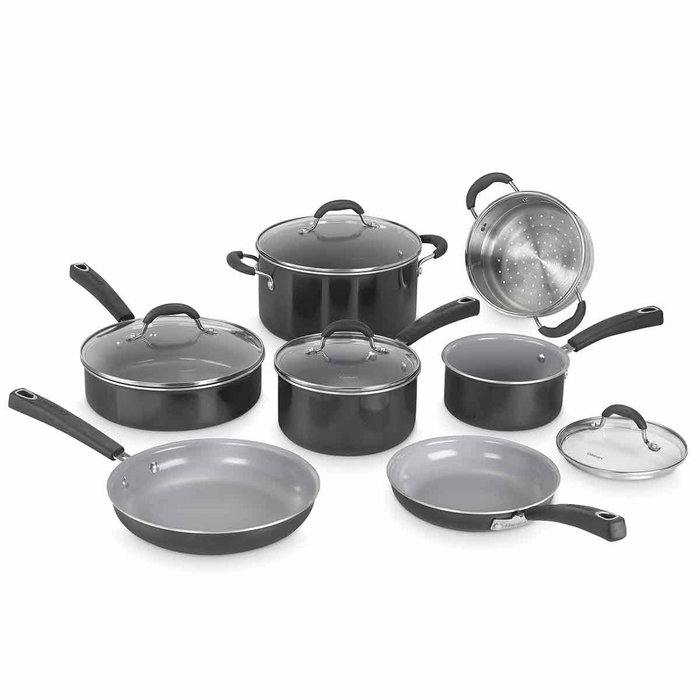 Cuisinart Batterie de cuisine Ceramica XT 11 pièces - Noir