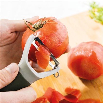 Berghoff 3950295 Set de 2 Éplucheurs avec Lame en Acier Inoxydable + Râpe Multiusos pour Fruits et Légumes