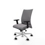 Piqueras Y Crespo Chaise de bureau Albacete grise avec mécanisme synchrone