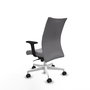 Piqueras Y Crespo Chaise de bureau Albacete grise avec mécanisme synchrone