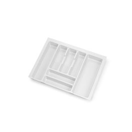 Emuca range-couverts Optima Vertex/Concept, profondeur 500mm, plateau 16mm, module 600mm, Plastique, Blanc