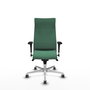Piqueras Y Crespo Fauteuil Albacete Vert Émeraude avec Mécanisme Synchro et Base Aluminium