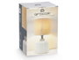 GIFTDECOR Lampe de table ronde Jaune-Blanc