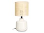 GIFTDECOR Lampe de table ronde Jaune-Blanc