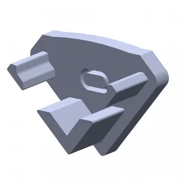 Bouchon de finition pour profilé type ECO P03 - Gris