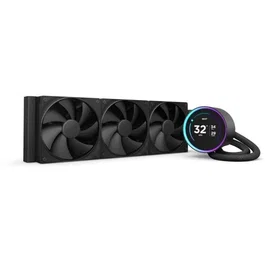 NZXT Kraken Elite 360 RL-KN36E-B2 - Kit de watercooling LCD avec écran 2,72 pouces, anneau RGB personnalisable, ventilateurs RGB Core - Noir