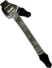 GETM Sangle pour Guitare et Basse Hermatite Silver