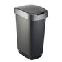 Poubelle recyclage Rotho Twist Silver Argenté Plastique 50 L