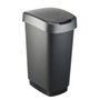 Poubelle recyclage Rotho Twist Silver Argenté Plastique 50 L