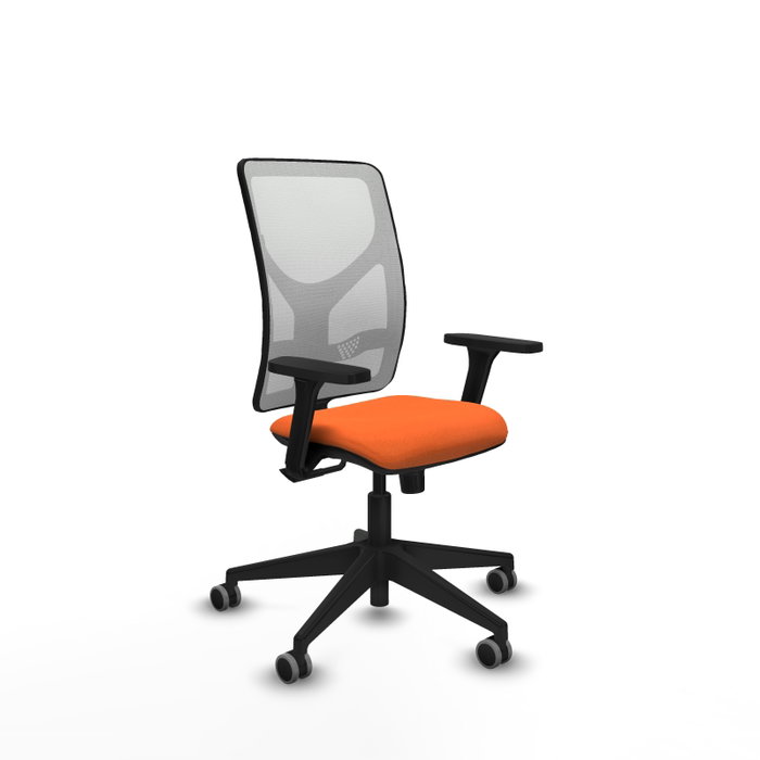 PIQUERAS Y CRESPO Chaise Motilla Synchro Orange et Blanc, Accoudoirs 3D, Sans appui-tête PIQUERAS Y CRESPO Chaise Motilla Synchro Orange et Blanc, Accoudoirs 3D, Sans appui-tête