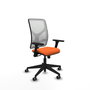 PIQUERAS Y CRESPO Chaise Motilla Synchro Orange et Blanc, Accoudoirs 3D, Sans appui-tête
