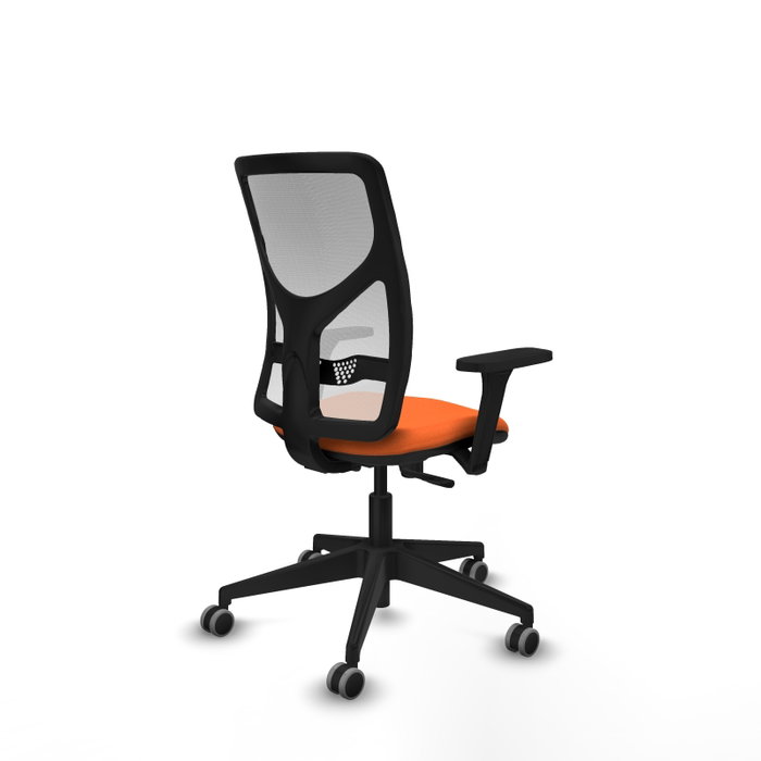 PIQUERAS Y CRESPO Chaise Motilla Synchro Orange et Blanc, Accoudoirs 3D, Sans appui-tête PIQUERAS Y CRESPO Chaise Motilla Synchro Orange et Blanc, Accoudoirs 3D, Sans appui-tête