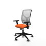 PIQUERAS Y CRESPO Chaise Motilla Synchro Orange et Blanc, Accoudoirs 3D, Sans appui-tête