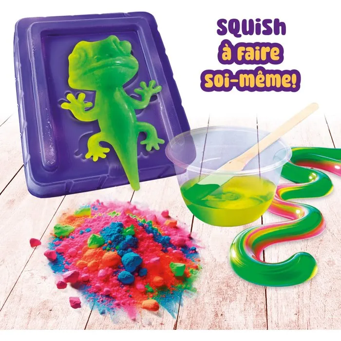 Liscianigiochi SLUMI SCIENCE Pocket Caméléon Squish - Kit Créatif de Moule et Effet Molleux pour Enfants dès 7 Ans