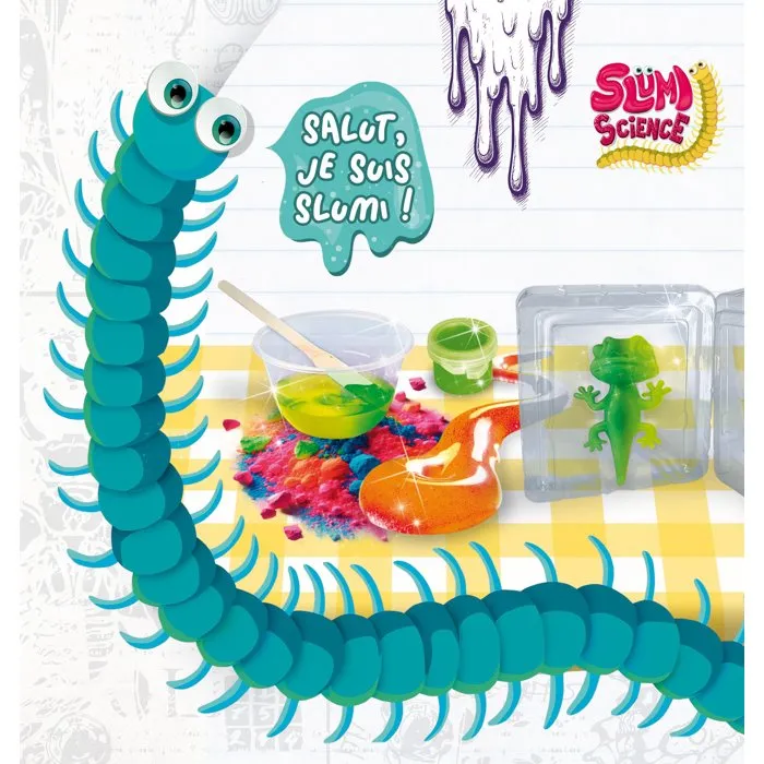 Liscianigiochi SLUMI SCIENCE Pocket Caméléon Squish - Kit Créatif de Moule et Effet Molleux pour Enfants dès 7 Ans