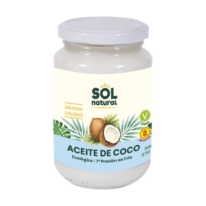 Sol Natural Huile de coco vierge extra bio 370ml Sol Natural Huile de coco vierge extra bio 370ml